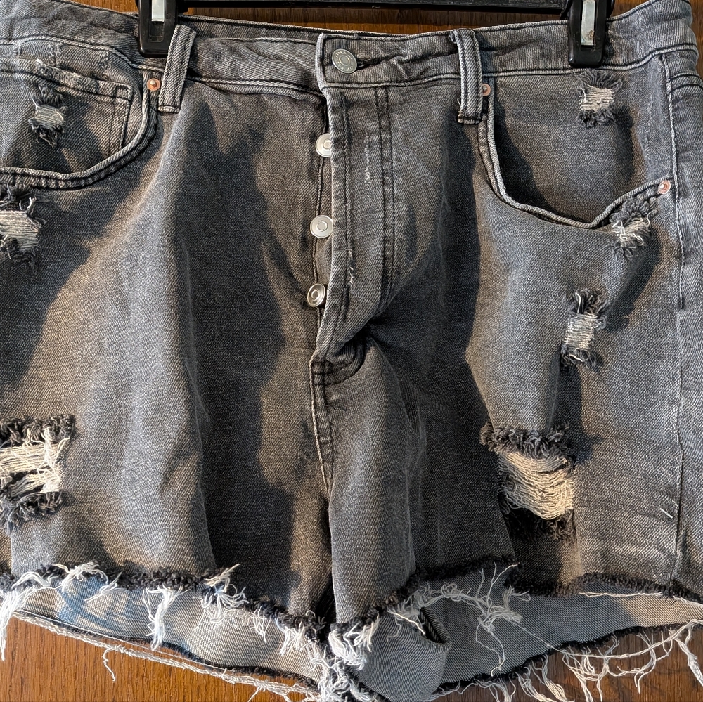 Wild Fable Ripped Black Denim Shorts